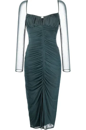 Self-Portrait Ruched midi dress