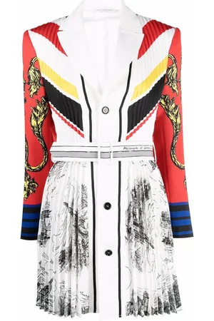Serafini Stripe-detail pleated mini dress