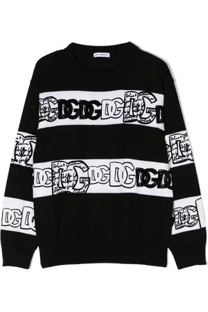Dolce & Gabbana Intarsia-knit embroidered jumper
