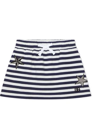 Dolce & Gabbana Star-patch striped skirt