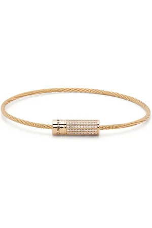 Le Gramme 18kt yellow diamond 9g polished cable bracelet