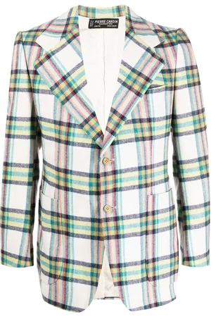 Pierre Cardin 1970s check-print wool blazer