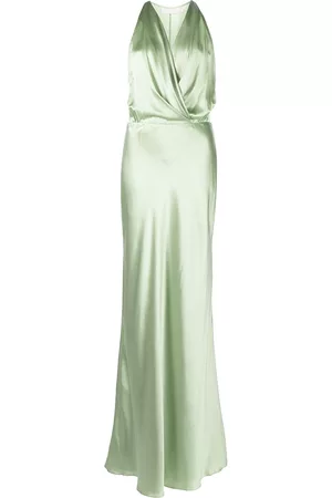 Michelle Mason Draped halterneck gown