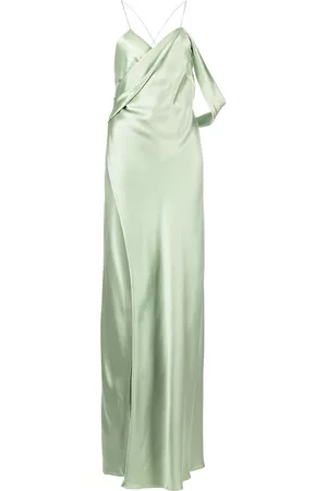 Michelle Mason Cowl-neck sleeveless gown