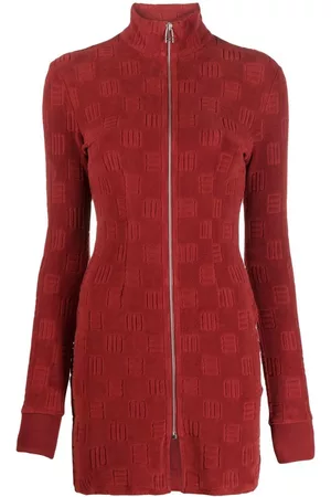 AMBUSH Monogram-pattern zip-front mini dress