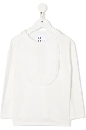 DOUUOD KIDS Frill-detail long-sleeve T-shirt