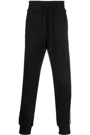 VERSACE Logo-tape cotton track-pants