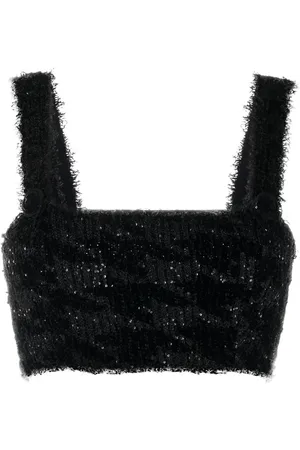 Balmain Sequin knitted crop top