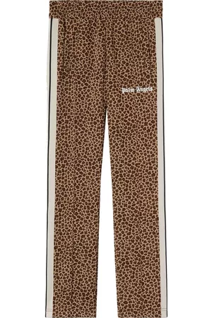 Palm Angels Leopard print jacquard track pants