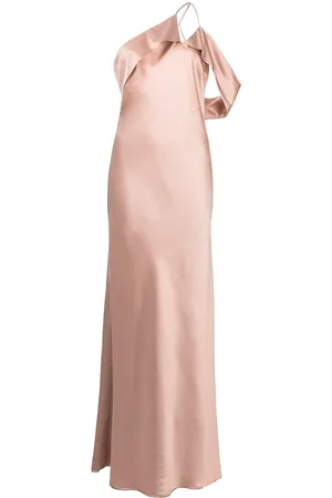 Michelle Mason Bias-cut one-shoulder gown