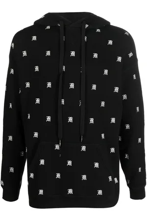 R13 Logo-embroidered drawstring hoodie