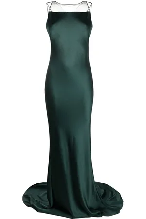 Maison Margiela Satin fishtail gown