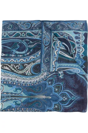 Etro Paisley-print linen-blend scarf