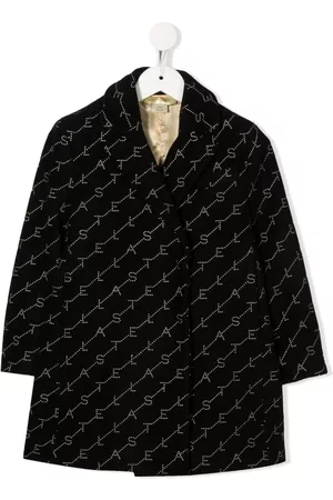 Stella McCartney Logo-print single-breasted coat