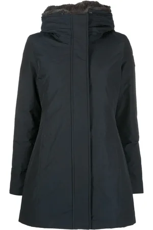 Woolrich Logo-patch zip-up hoodie