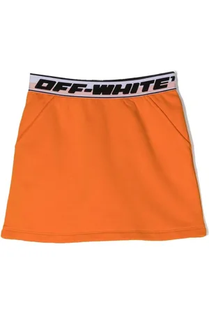 OFF-WHITE Logo-waist cotton skirt