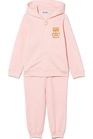 Moschino Teddy-logo print cotton tracksuit set