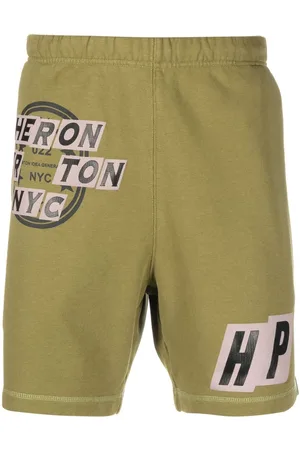 Heron Preston Logo-patch track shorts