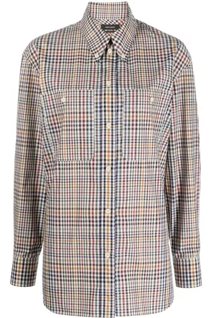 Isabel Marant Rinela checked long-sleeved shirt