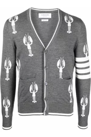 Thom Browne Lobster-intarsia merino cardigan