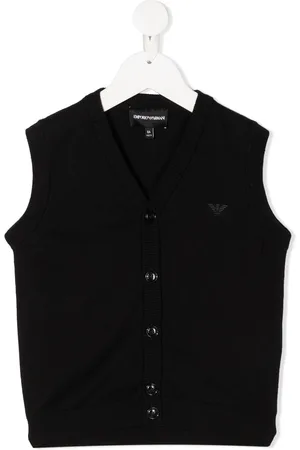 Emporio Armani Raised logo knitted vest