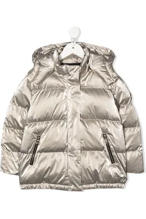 Michael Kors Girls Coats - Metallic hooded padded coat