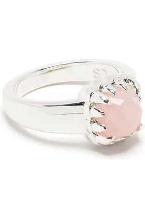 Stolen Girlfriends Club Baby Claw rose-quartz ring