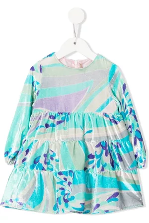 PUCCI Junior Abstract-print tiered dress
