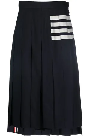 Thom Browne Stripe-print pleated skirt