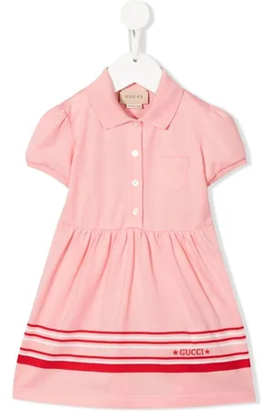 Gucci Kids logo-intarsia short-sleeved Polo Dress - Farfetch