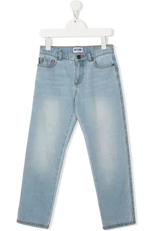 Moschino Logo-patch slim-cut jeans