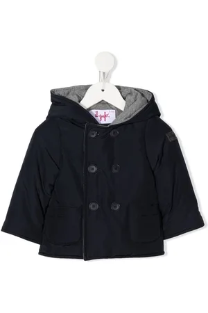 Il gufo Hooded double-breasted padded jacket