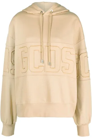 GCDS Logo-motif cotton hoodie