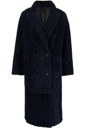 Blancha Double-breasted reversible shearling coat