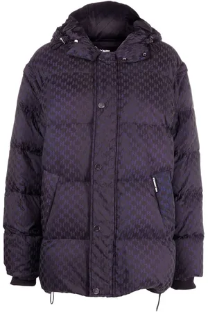 Karl Lagerfeld Monogram reflect padded coat