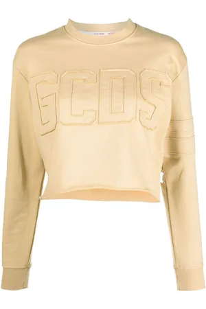 GCDS Logo print cropped sweatshirt
