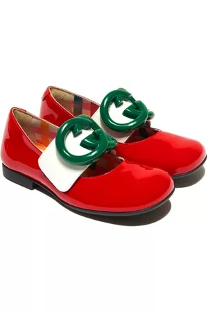 Gucci Girls Ballerinas - GG Band leather ballerina shoes