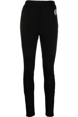 Twin-Set Logo-patch side-zipped leggings