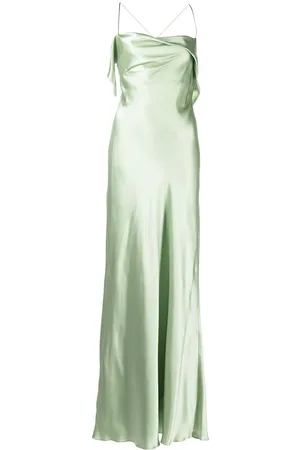 Michelle Mason Bias-cut cowl neck gown