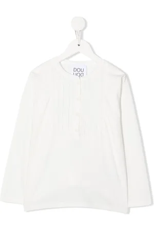 DOUUOD KIDS Long-sleeve pintuck T-shirt