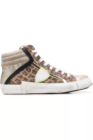 Philippe model Leopard-print hi-top sneakers