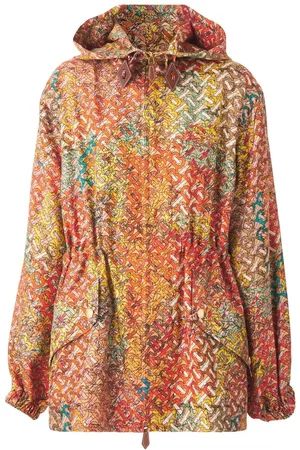Burberry Monogram map-print silk parka