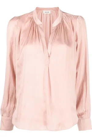 Zadig & Voltaire Gathered-detail long-sleeve blouse