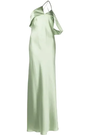 Michelle Mason Bias-cut one-shoulder gown