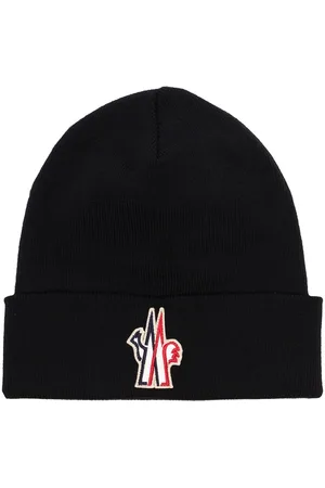 Moncler Logo-patch beanie hat