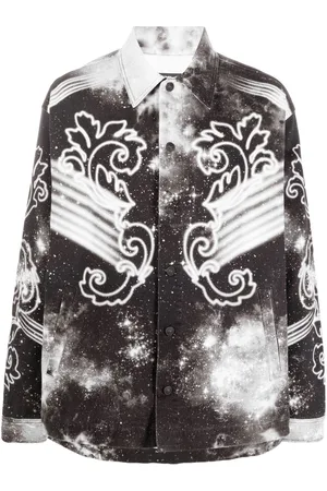 VERSACE Space Couture-print long-sleeved shirt