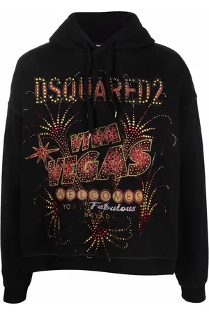 Dsquared2 Las Vegas print cotton hoodie