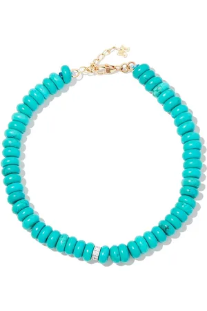 Mateo 14kt yellow turquoise diamond beaded bracelet