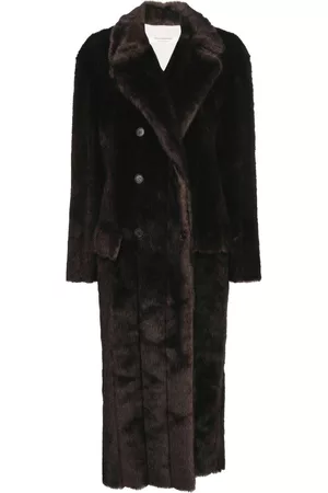 Serafini Faux-fur double-breasted coat