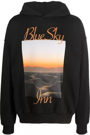 BLUE SKY INN Logo sunset cotton hoodie